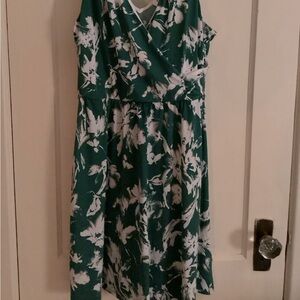 Green and white Gilli dress